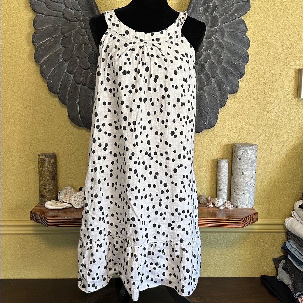 Terzo Millennio Linen Polka Dot Dress